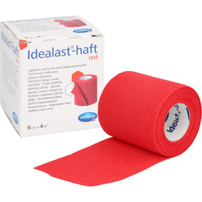 Idealast-haft color Binde 6cmx4m rot, 1 St BIN