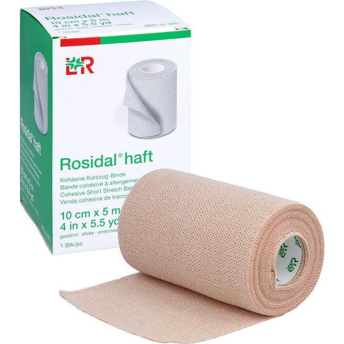 Rosidal haft Kompress.Bind. 10cmx5m, 1 pc Bandage