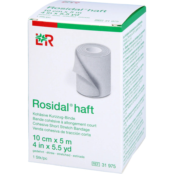 Rosidal haft Kompress.Bind. 10cmx5m, 1 pcs. Bandage