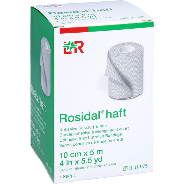 Rosidal haft Kompress.Bind. 10cmx5m, 1 pcs. Bandage