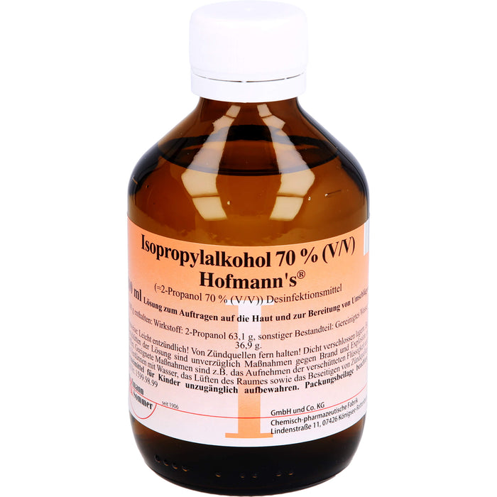 Isopropylalkohol 70% Hofmann's Desinfektionsmittel, 200 ml Solution