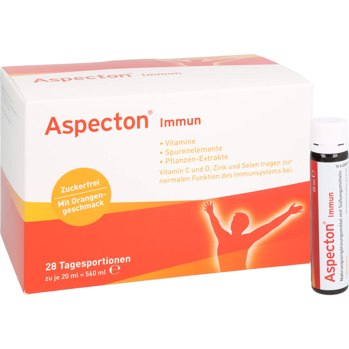 Aspecton immun zuckerfrei Trinkfläschchen, 28 pc Ampoules