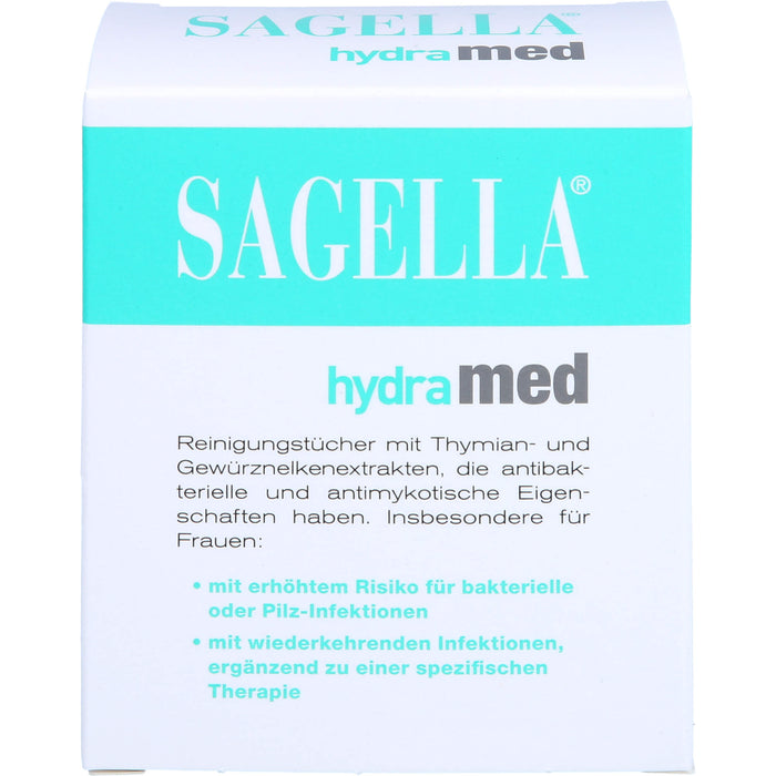 SAGELLA hydramed Intim-Reinigungstücher, 10 pcs. Cloths