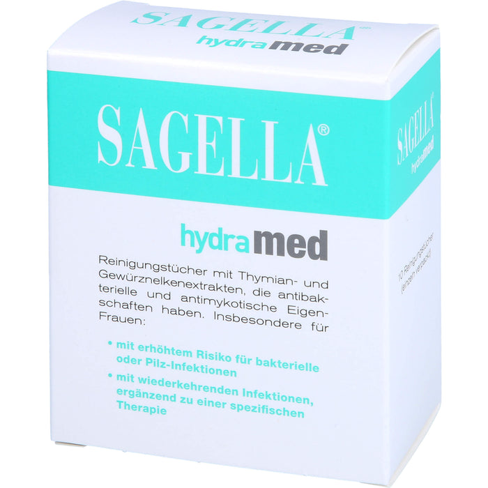 SAGELLA hydramed Intim-Reinigungstücher, 10 pc Tissus