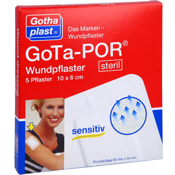 GoTa-POR Wundpflaster steril 100 mm x 60 mm, 5 pcs. Patch