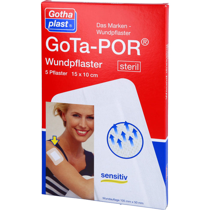 GoTa-POR Wundpflaster steril 150mmx100mm, 5 St. Pflaster