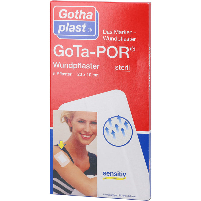 GoTa-POR Wundpflaster steril 20 x 10 cm, 5 St. Pflaster