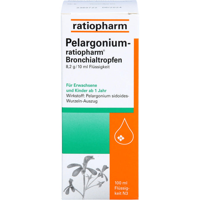 Pelargonium-ratiopharm Bronchialtropfen, 100 ml Lösung