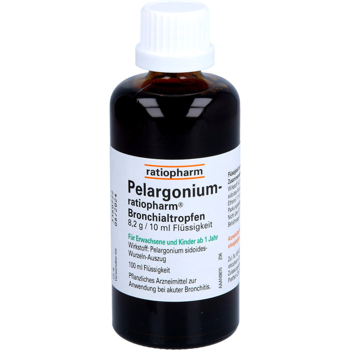 Pelargonium-ratiopharm Bronchialtropfen, 100 ml Solution