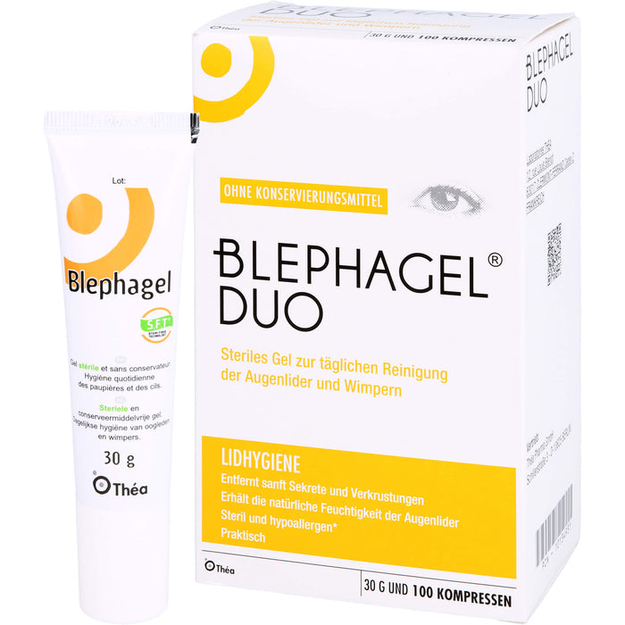 BLEPHAGEL DUO steriles Reinigungsgel zur Lidhygiene, 1 St. Kombipackung