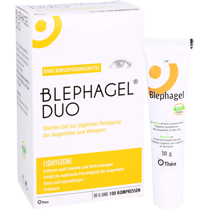 BLEPHAGEL DUO steriles Reinigungsgel zur Lidhygiene, 1 pcs. Combipack