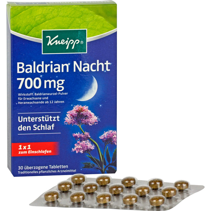 Kneipp Baldrian Nacht 700 mg Tabletten, 30 pc Tablettes