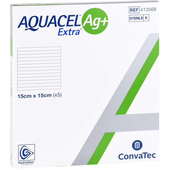 AQUACEL Ag EXTRA 15X15CM, 5 pcs. Compresses