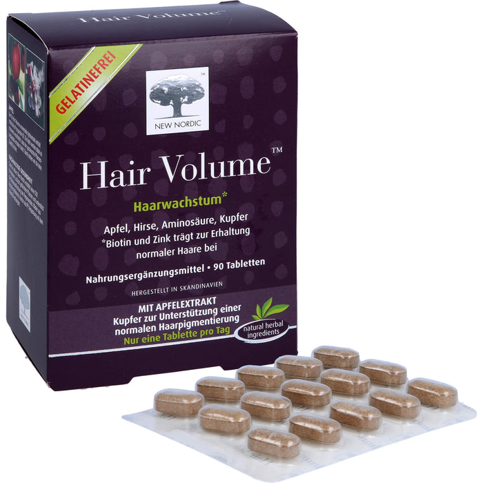 NEW NORDIC Hair Volume Haarwachstum Tabletten, 90 St. Tabletten