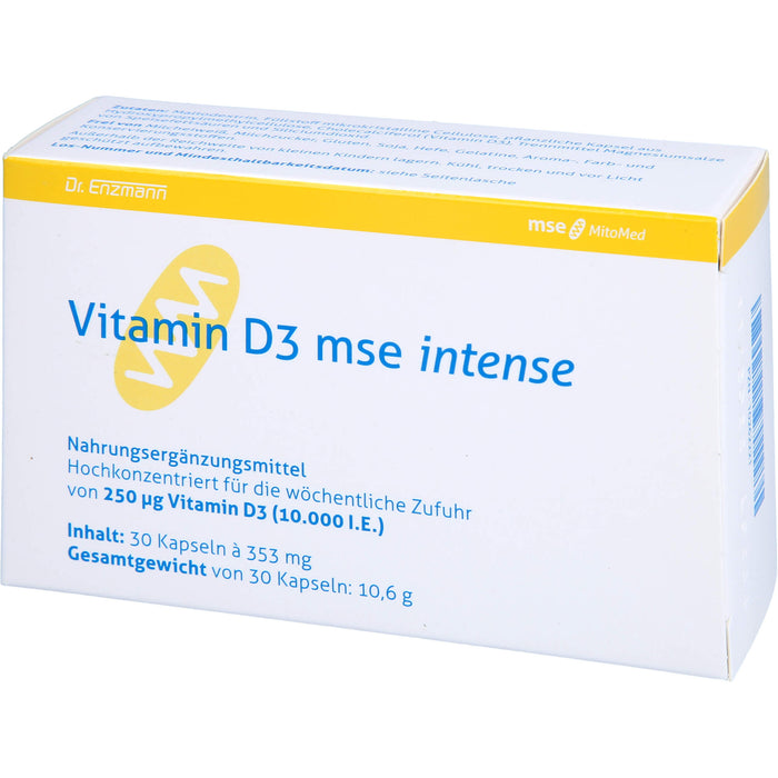 Vitamin D3 mse Intense Kapseln, 30 St. Kapseln