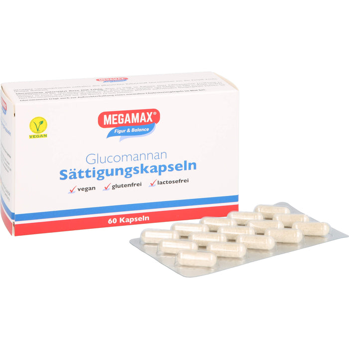 MEGAMAX Figur & Balance Glucomannan Sättigungskapseln, 60 pc Capsules