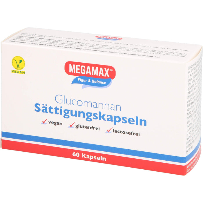 MEGAMAX Figur & Balance Glucomannan Sättigungskapseln, 60 St. Kapseln