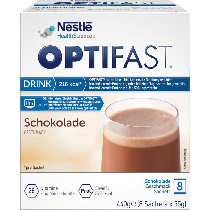 OPTIFAST home Drink Schokolade Pulver in Sachets, 8 pc Sachets