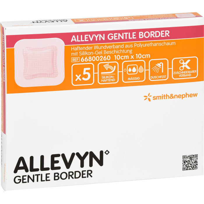 Allevyn Gentle Border 10cmx10cm, 5 St VER