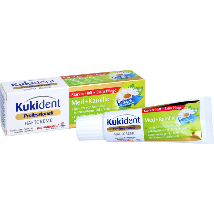 Kukident Haftcreme Med + Kamille extra starker Halt, 40 g Crème