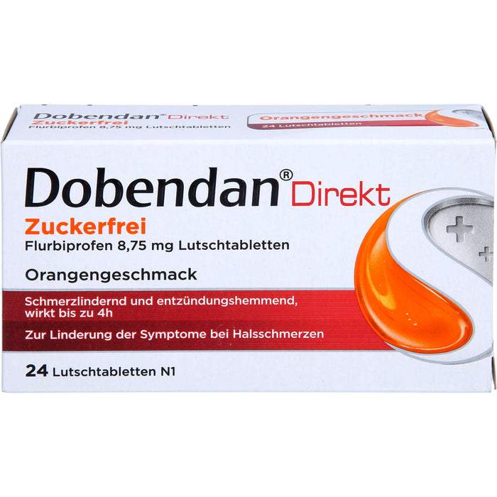 DOBENDAN Direkt Zuckerfrei Lutschtabletten bei starken Halsschmerzen & Schluckbeschwerden, 24 St. Tabletten