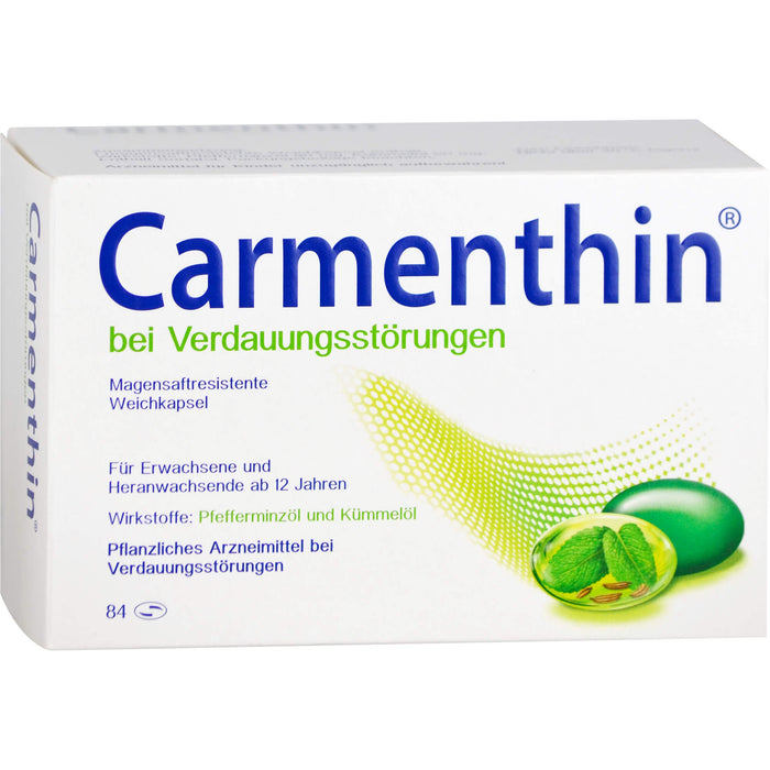 Carmenthin Weichkapseln bei Verdauungsstörungen, 84 St. Kapseln