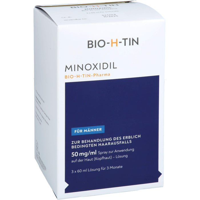 BIO-H-TIN Minoxidil Spray für Männer, 180 ml Lösung
