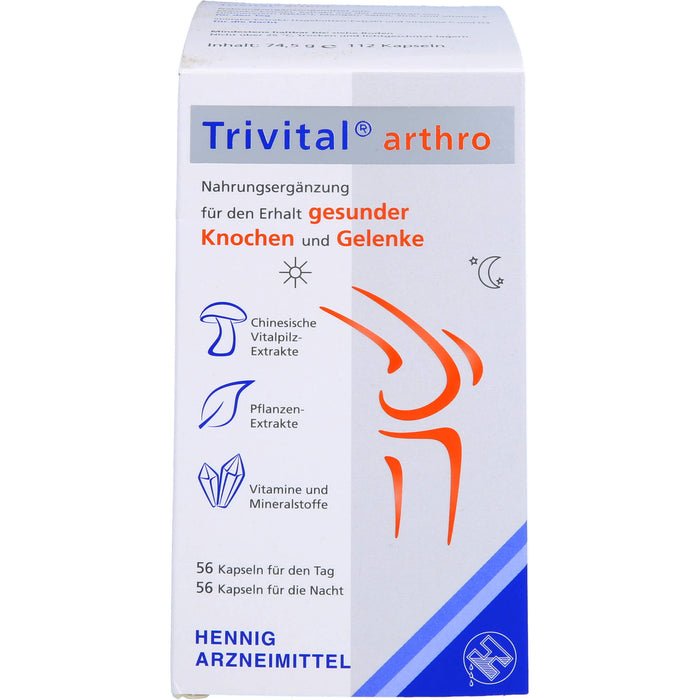 Trivital arthro Kapseln für den Tag und für die Nacht für den Erhalt gesunder Knochen und Gelenke, 12 pc Capsules