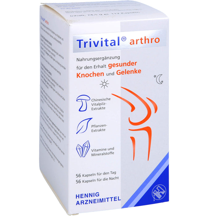 Trivital arthro Kapseln für den Tag und für die Nacht für den Erhalt gesunder Knochen und Gelenke, 12 St. Kapseln