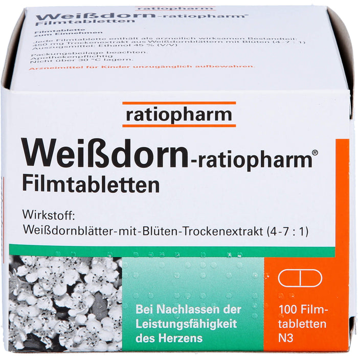 Weißdorn-ratiopharm Filmtabletten, 100 pc Tablettes