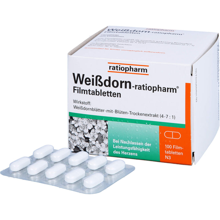 Weißdorn-ratiopharm Filmtabletten, 100 pcs. Tablets