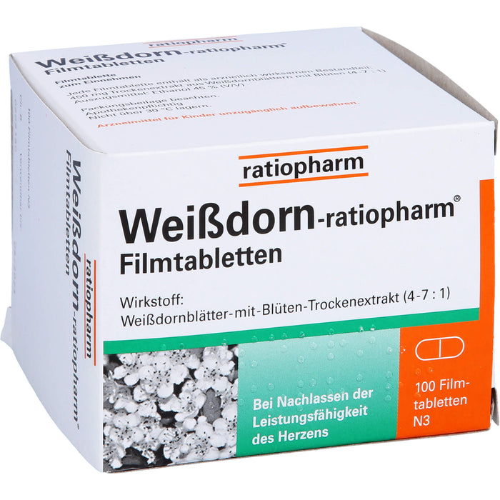 Weißdorn-ratiopharm Filmtabletten, 100 pcs. Tablets