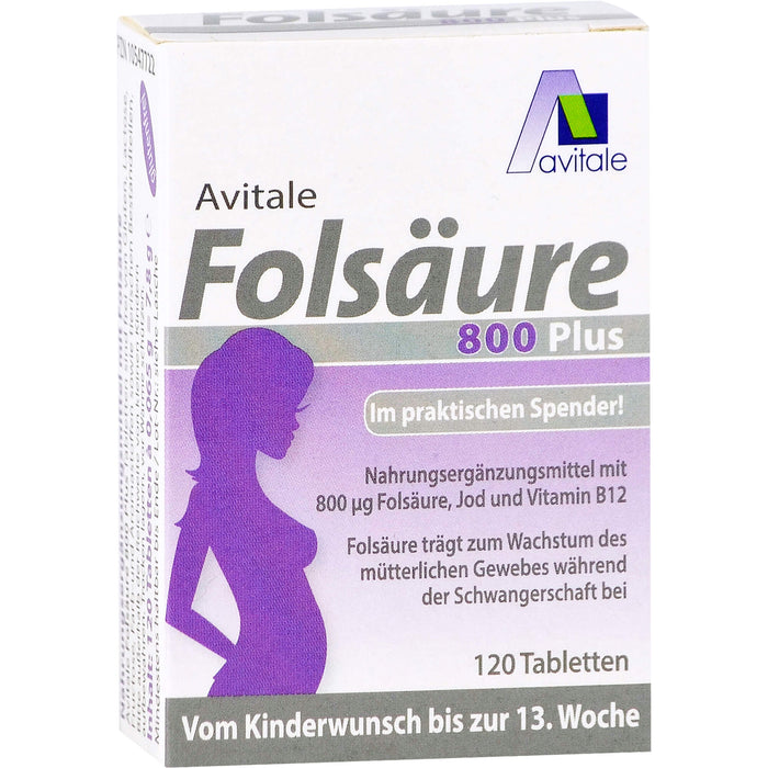 Avitale Folsäure 800 plus Tabletten, 120 pcs. Tablets