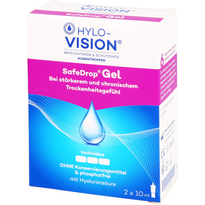 HYLO-VISION SafeDrop Gel Augentropfen, 20 ml Lösung