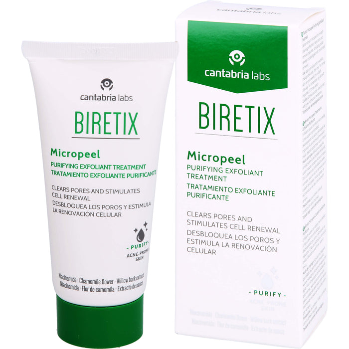 Biretix Micropeeling zur Tiefenreinigung von Poren und Entfernung von Unreinheiten, 50 ml Gel