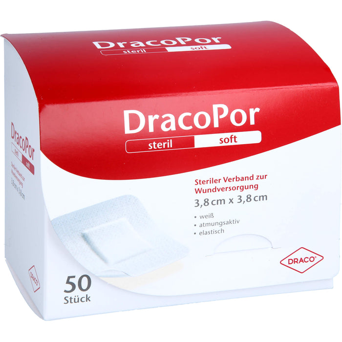 DracoPor steriler Wundverband 3,8 x 3,8 cm, 50 pcs. Patch