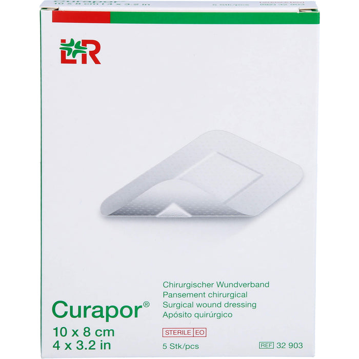 Curapor chirurgischer Wundverband 8 cm x 10 cm steril, 5 St. Pflaster