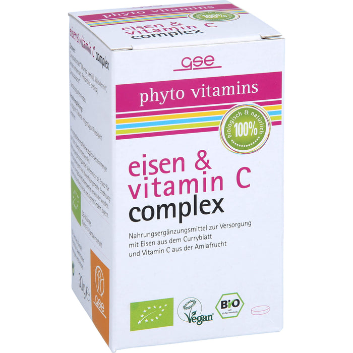 phyto vitamins Eisen und Vitamin C Complex Bio, 60 pc Tablettes