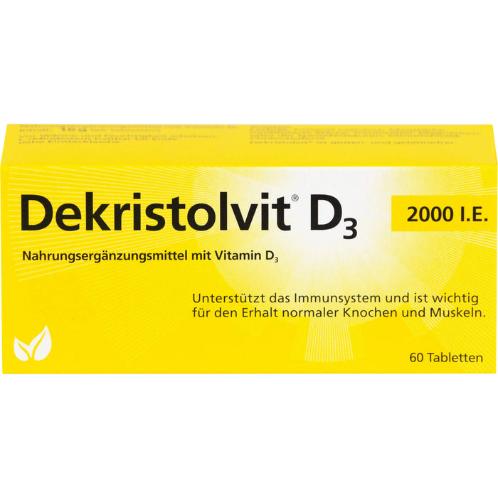 Dekristolvit D3 2000 I.E. Tabletten unterstützt das Immunsystem, 60 pc Tablettes