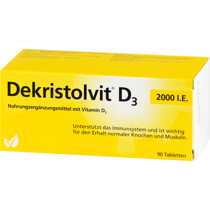 Dekristolvit D3 2000 I.E. Tabletten unterstützt das Immunsystem, 90 pc Tablettes