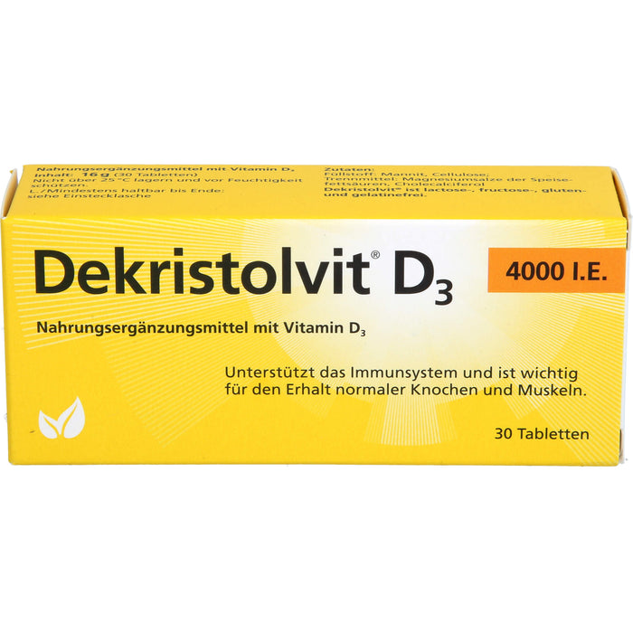 Dekristolvit D3 4000 I.E. Tabletten, 30 pcs. Tablets