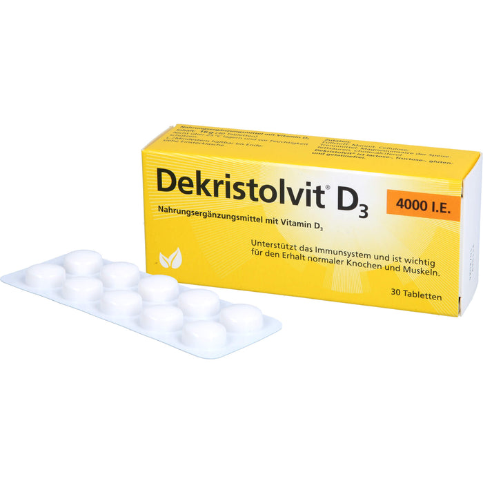 Dekristolvit D3 4000 I.E. Tabletten, 30 pc Tablettes