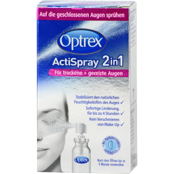 Optrex ActiSpray 2in1 für trockene + gereizte Augen, 10 ml Lösung