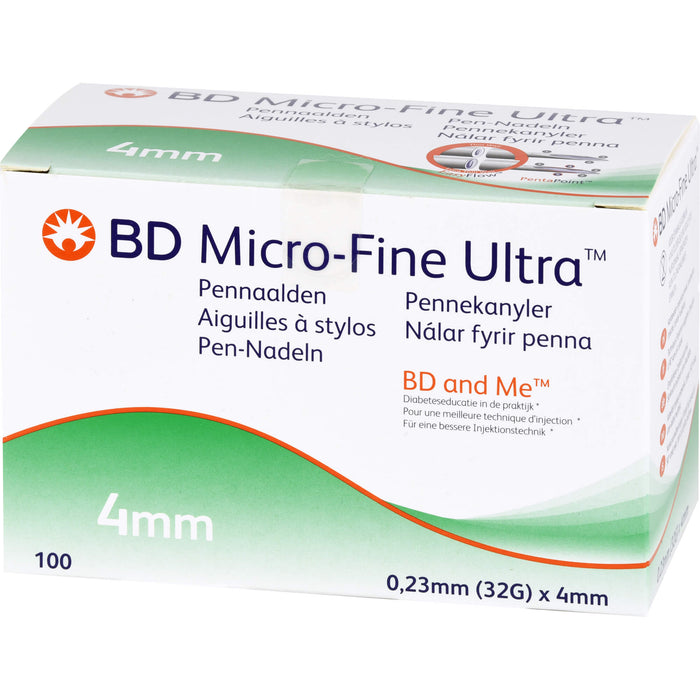 BD MICRO-FINE Ultra Pen-Nadeln 0,23x4mm, 100 St KAN