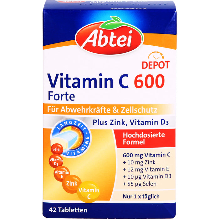 Abtei Vitamin C 600 + Zink + E Depot, 42 St TAB