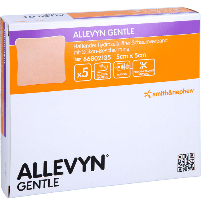 ALLEVYN Gentle 5x5cm Verband, 5 St VER