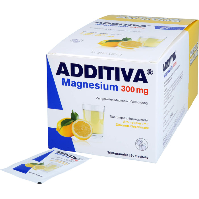 ADDITIVA Magnesium 300 mg Sachets, 60 pcs. Sachets