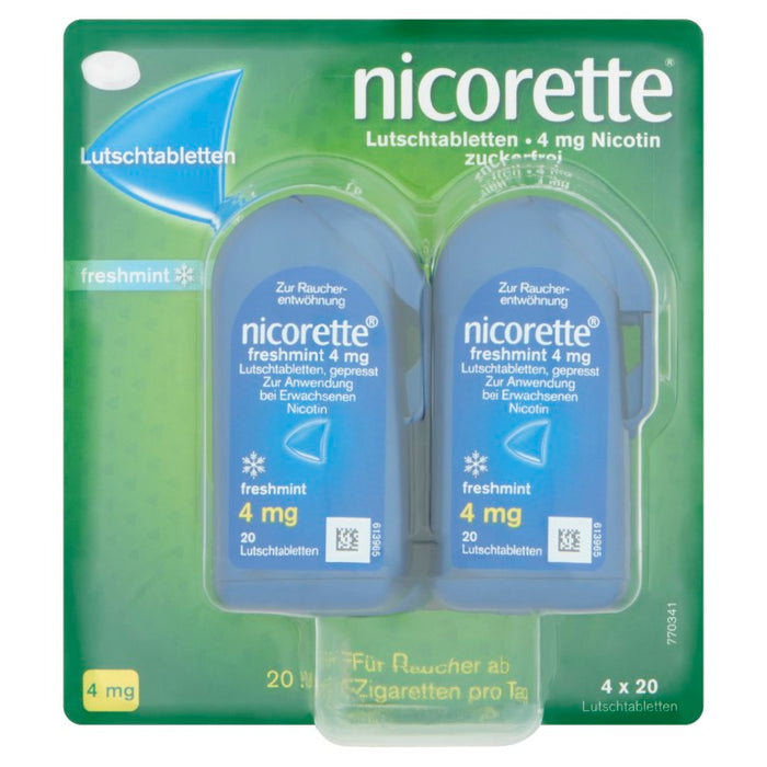 nicorette Lutschtabletten 4 mg Nicotin zuckerfrei, 80 pcs. Tablets