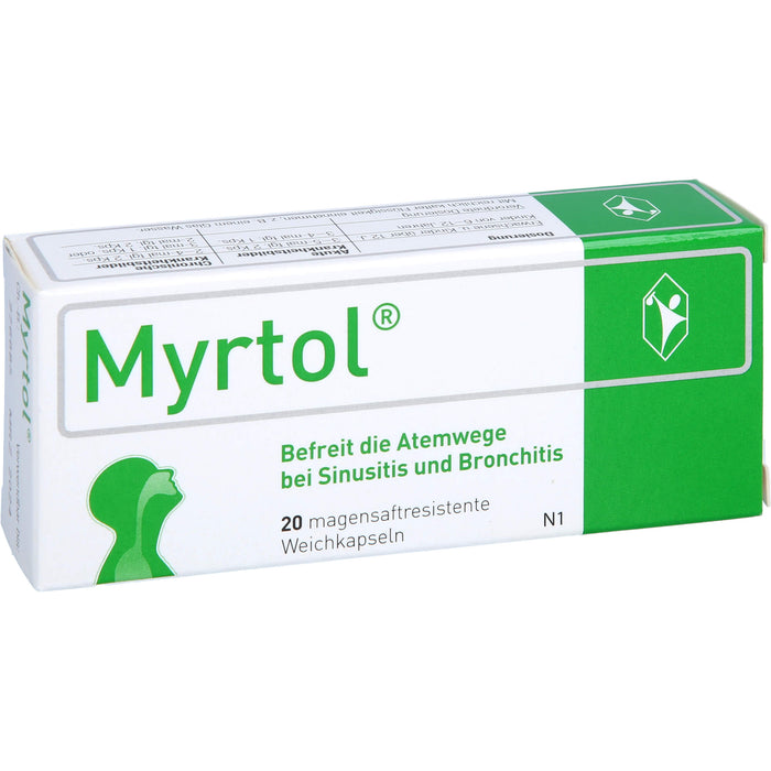 Myrtol, 120 mg, magensaftresistente Weichkapseln, 20 pcs. Capsules