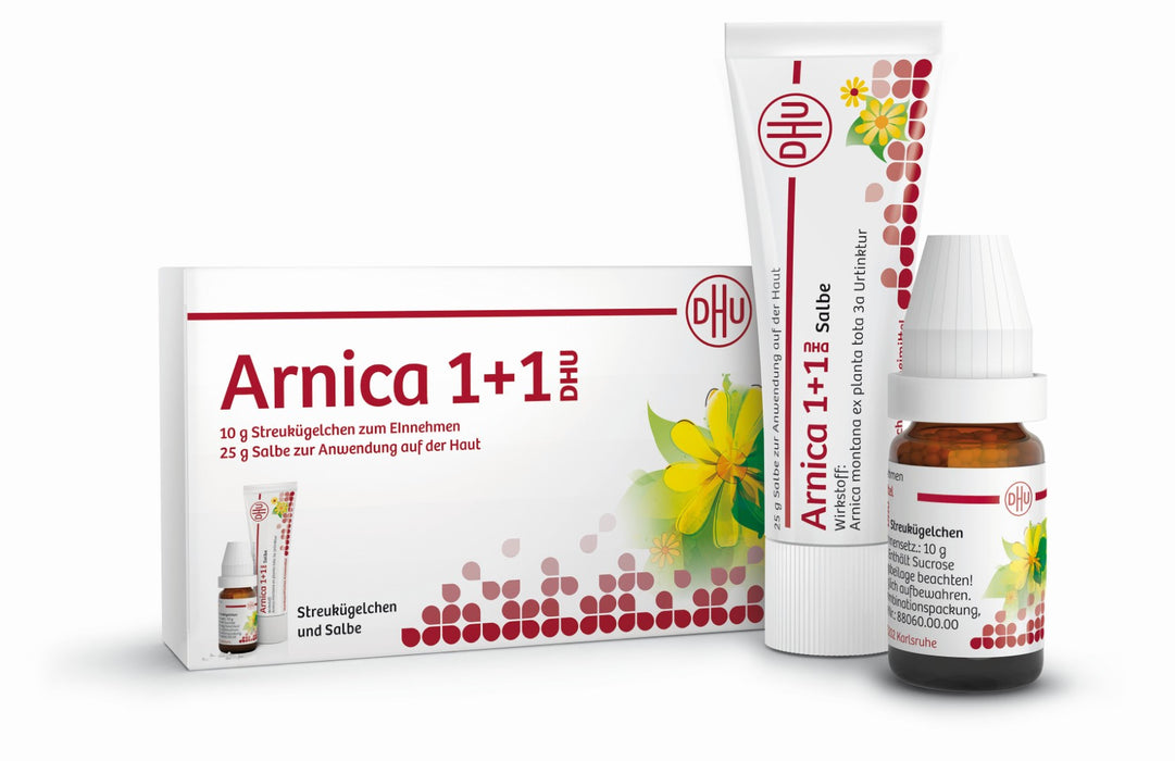 DHU Arnica 1 + 1 Set, 10 g Streukügelchen und 25 g Salbe, 1 St. Kombipackung